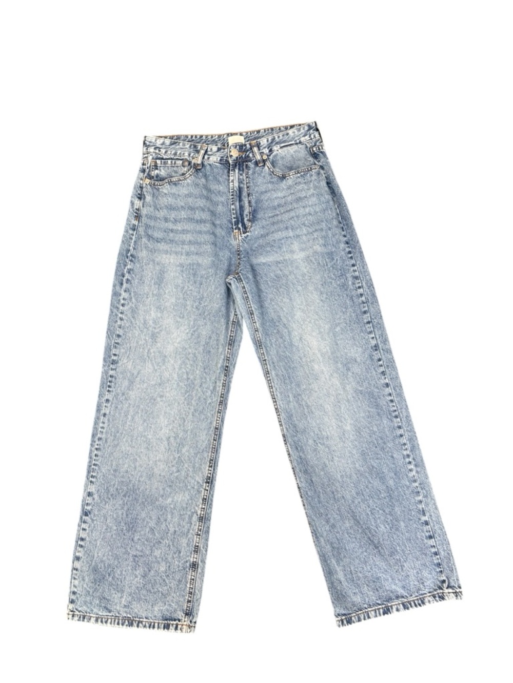 Simple Society High Rise Wide Leg Jeans Size 11/30 Light Wash Denim Mom Jeans